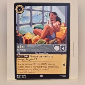 Disney Lorcana Nani No Worries - Lilo and Stitch - 184/204 Winterspell Card